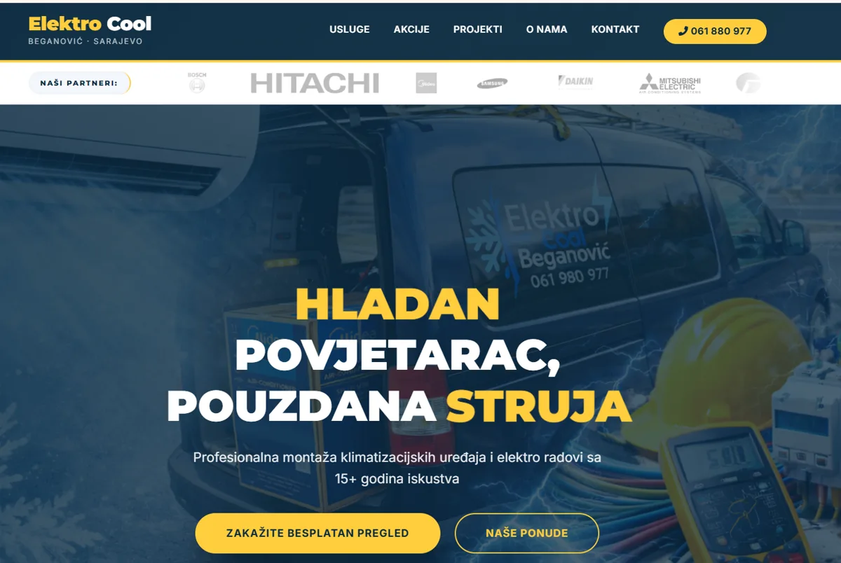 Website von Elektro Cool Beganović