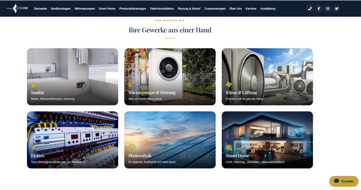 Website von Johan Technik